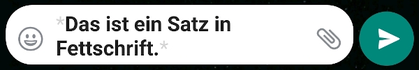 WhatsApp fett schreiben